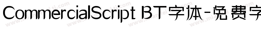 CommercialScript BT字体字体转换